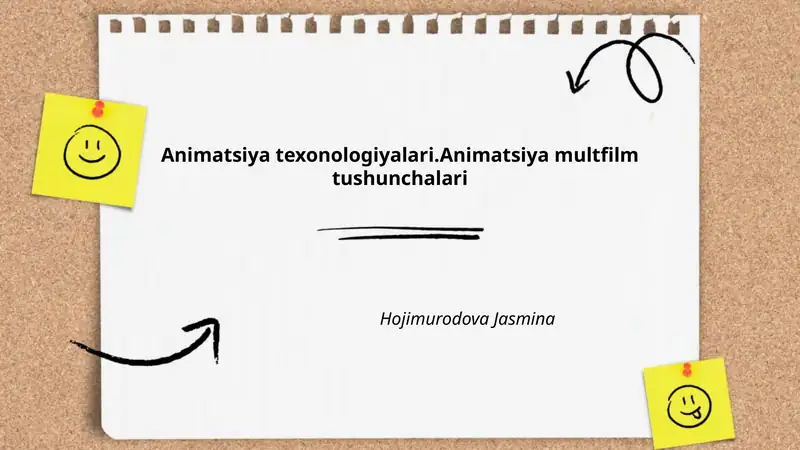 Animatsiya texonologiyalari.Animatsiya multfilm tushunchalari