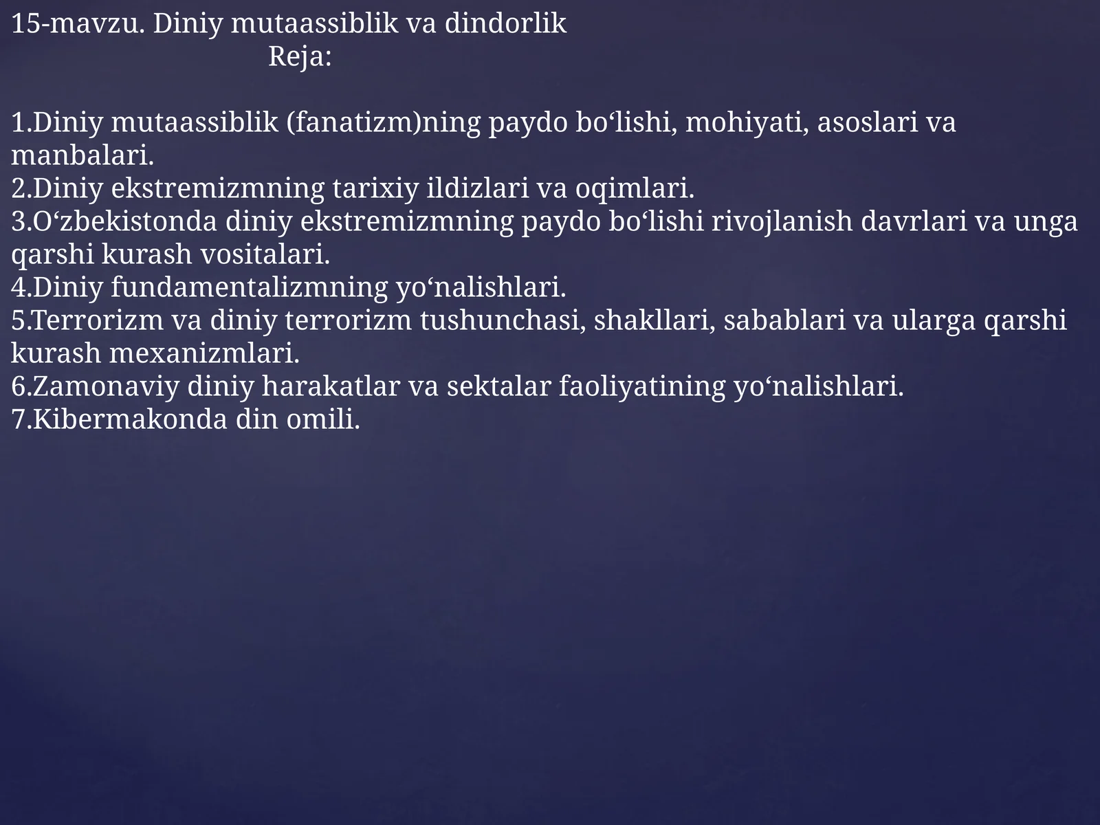 Diniy mutaassiblik va dindorlik