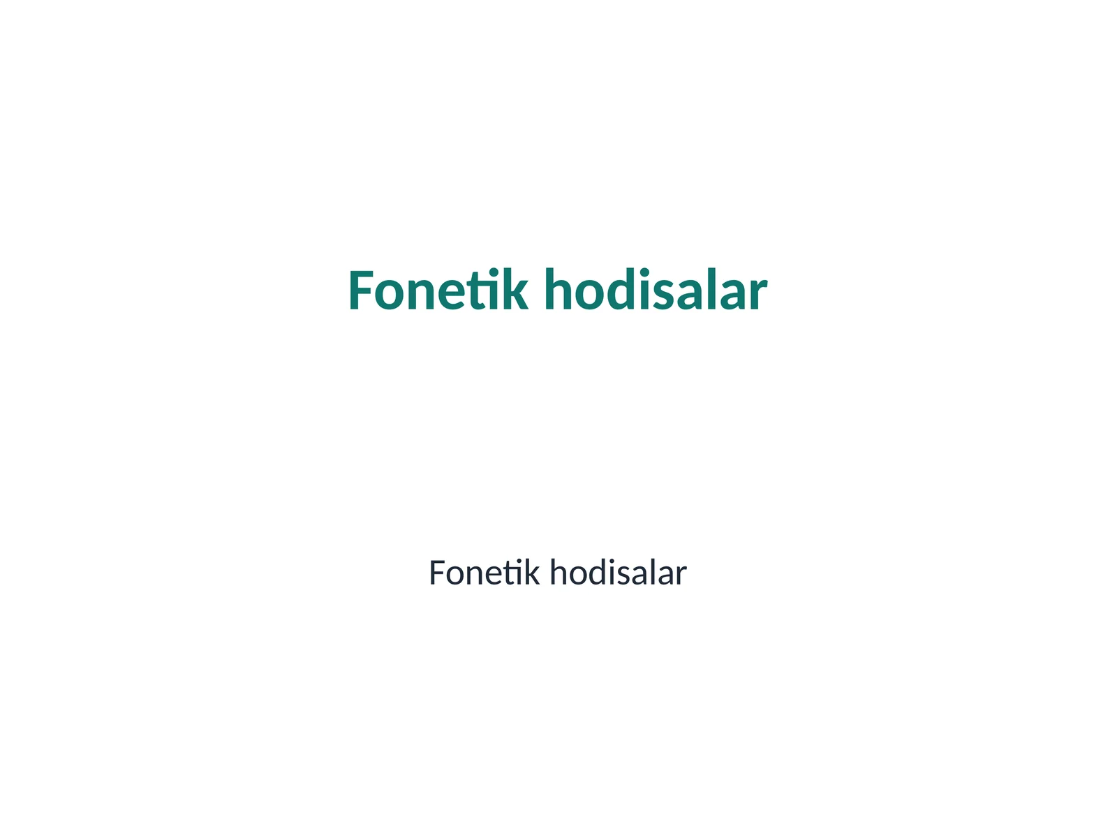 Fonetik hodisalar