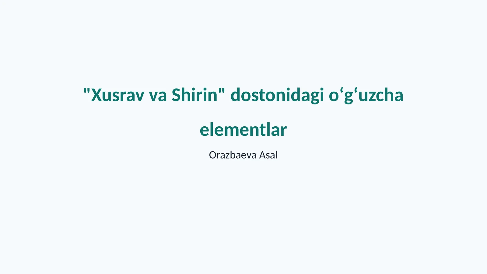 Xusrav va Shirin