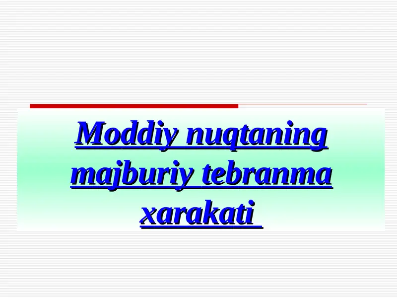 mоddiynuqtaningmajburiytebranmaxarakati
