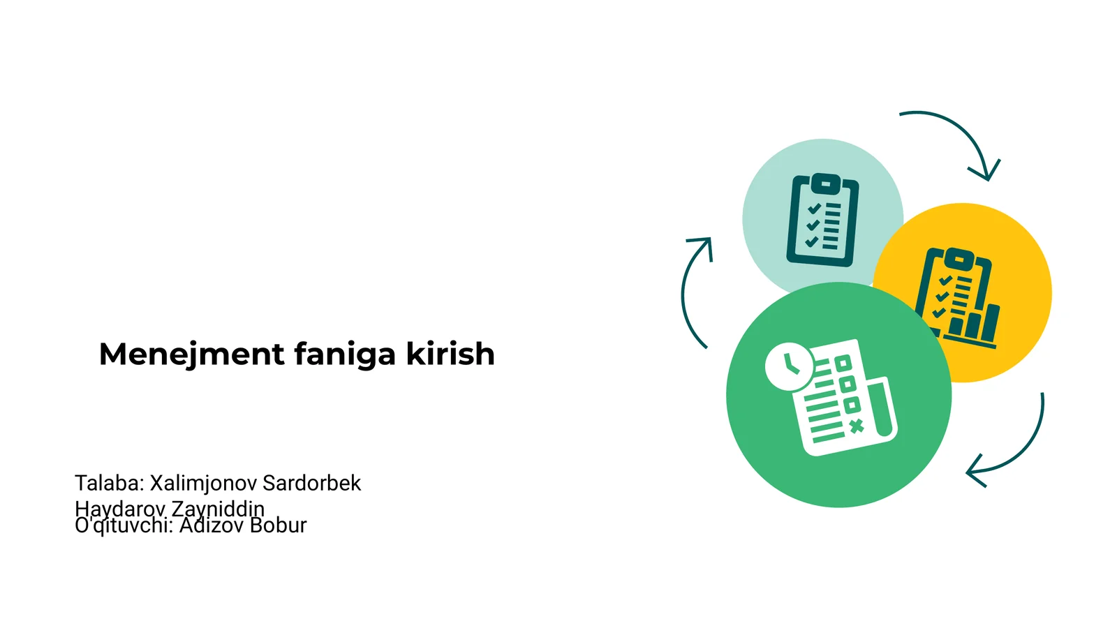 Menejment faniga kirish