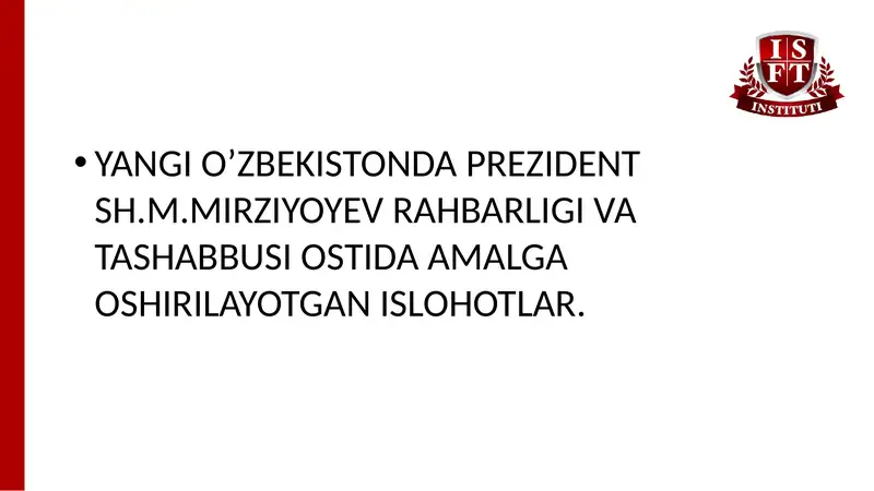 O’zbekiston Respublikasida Prezidentlik lavozimi