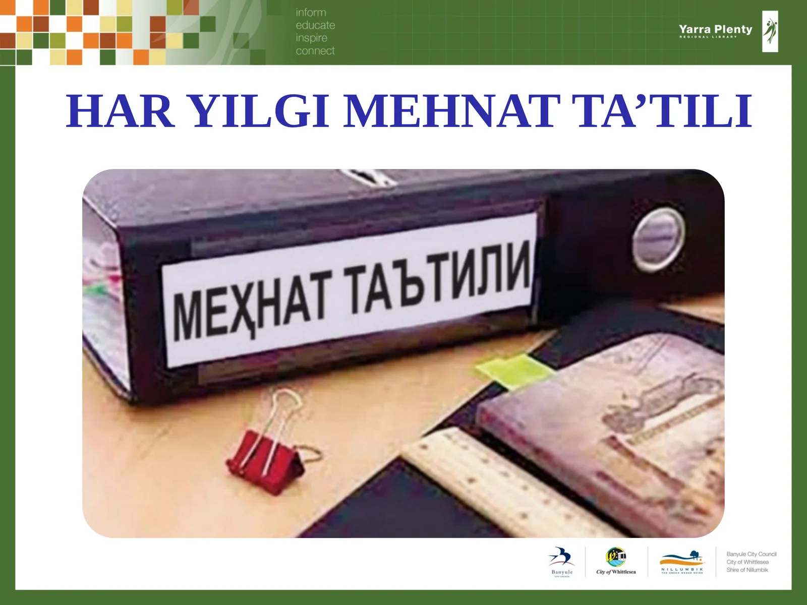 HAR YILGI MEHNATTA’TILI