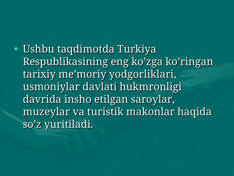 Türkiye`nin tarihi yapıları