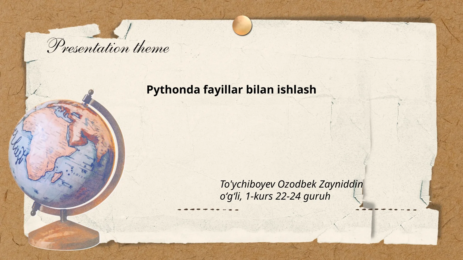 Pythonda fayillar bilan ishlash