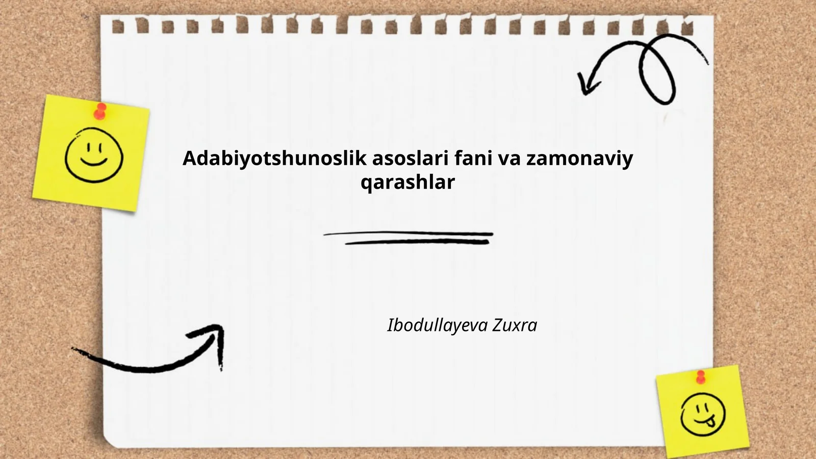 Adabiyotshunoslik asoslari fani va zamonaviy qarashlar