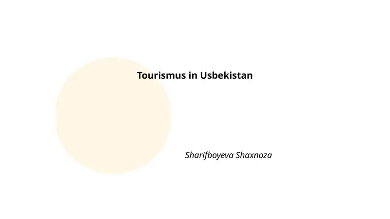 Tourismus in Usbekistan