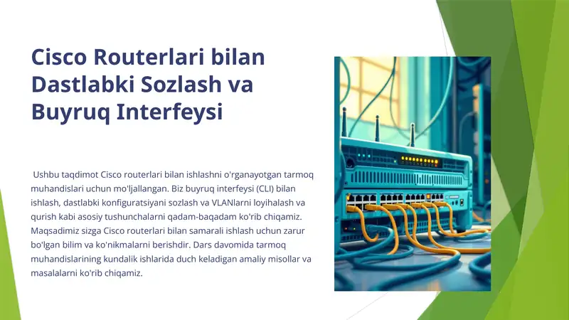 Cisco Routerlari bilan Dastlabki Sozlash va Buyruq Interfeysi