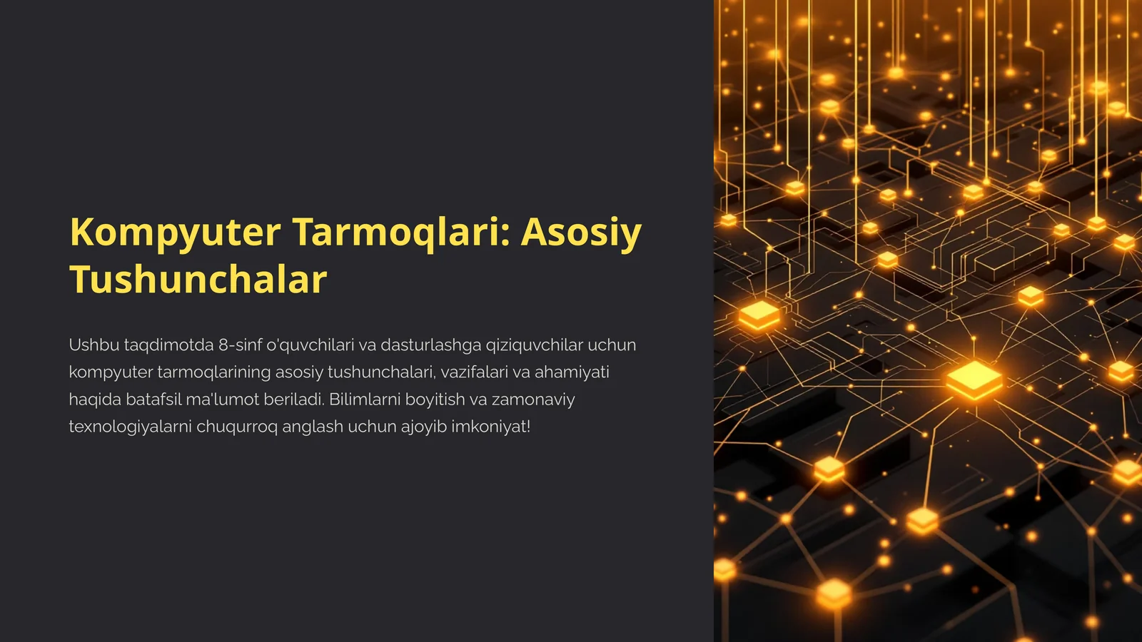 Kompyuter Tarmoqlari: Asosiy Tushunchalar