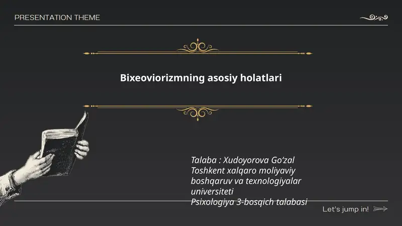 Bixeoviorizmning asosiy holatlari