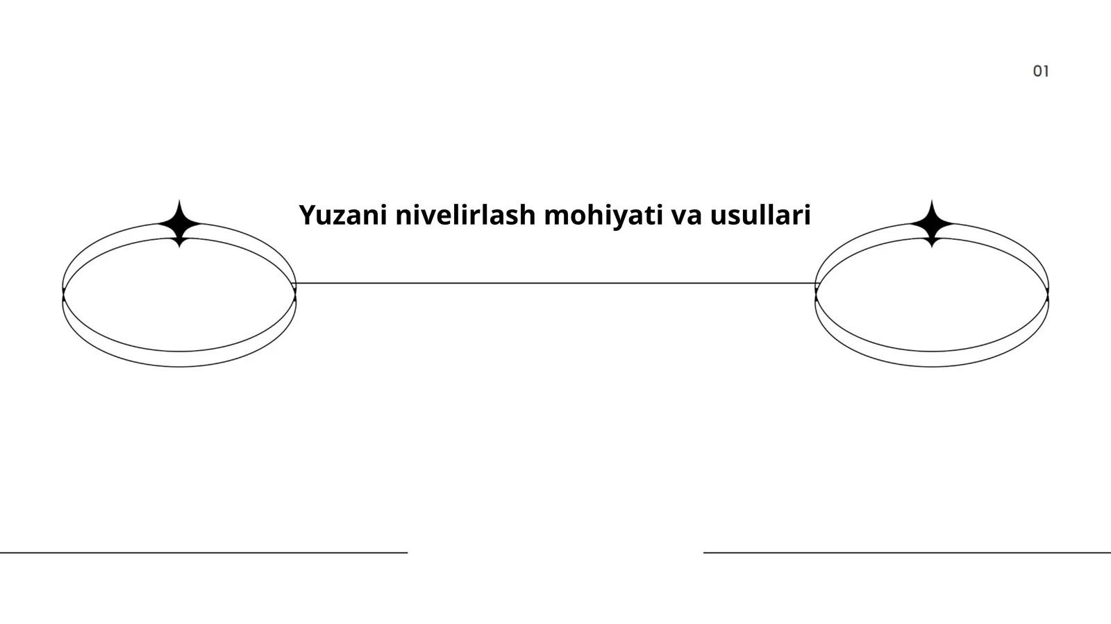 Yuzani nivelirlash mohiyati va usullari