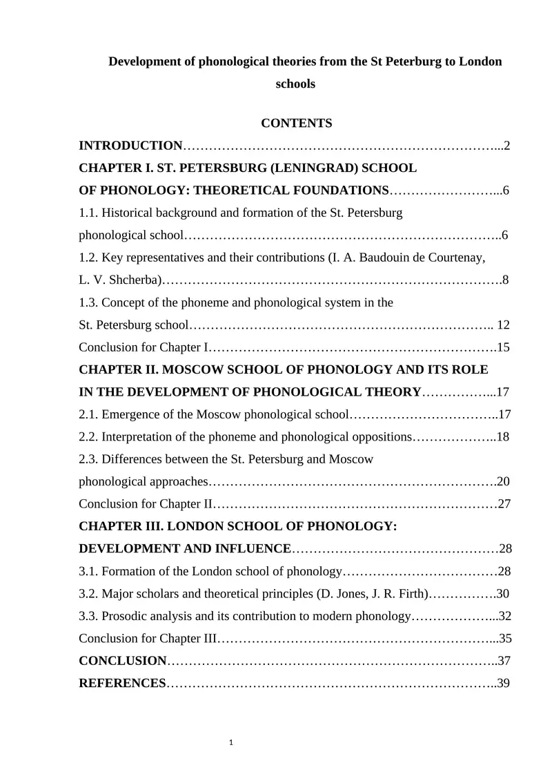 Development of phonological theories from the St Peterburg to London ...