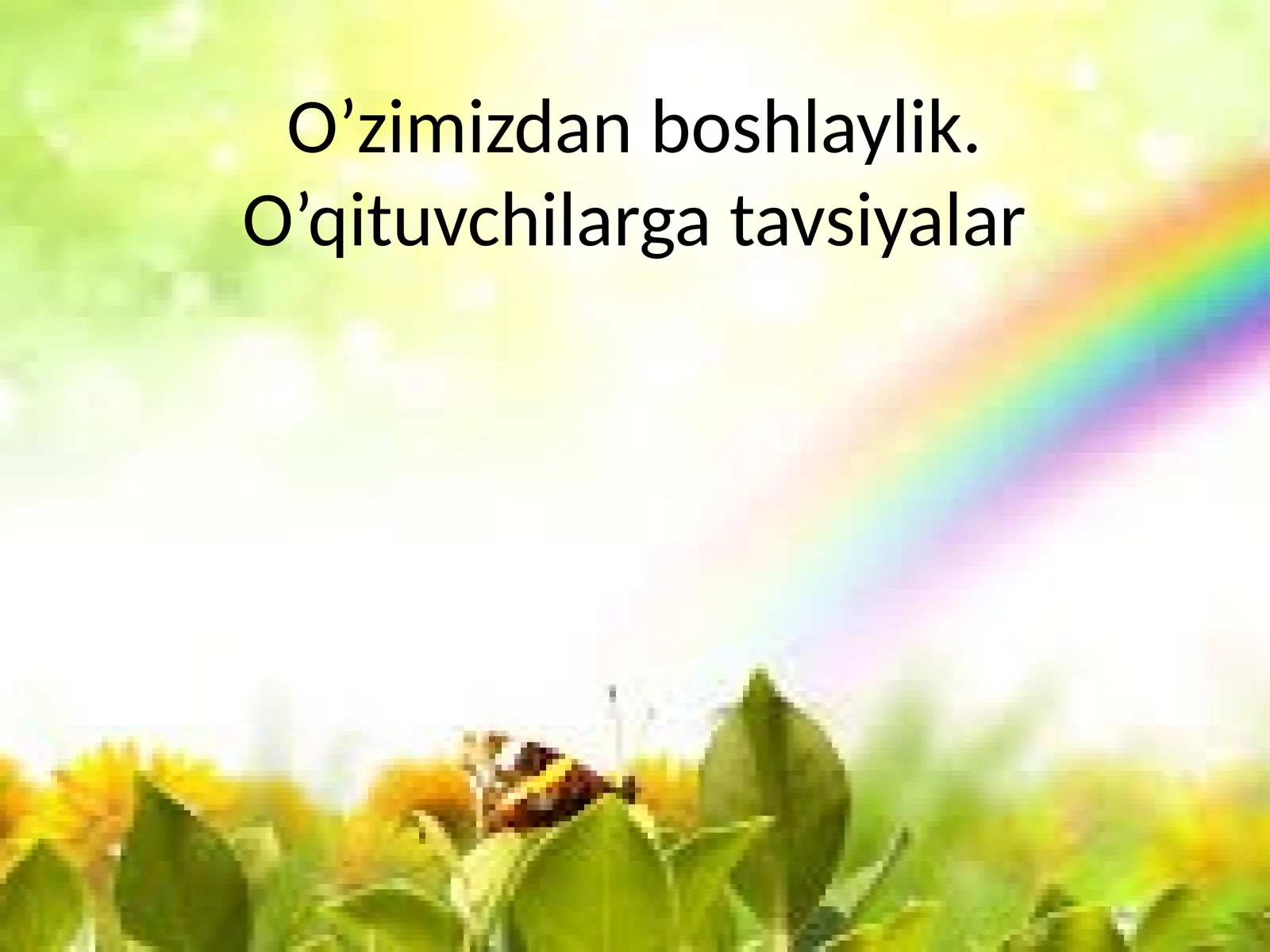 O‘qituvchilar uchun ta'lim materiallari