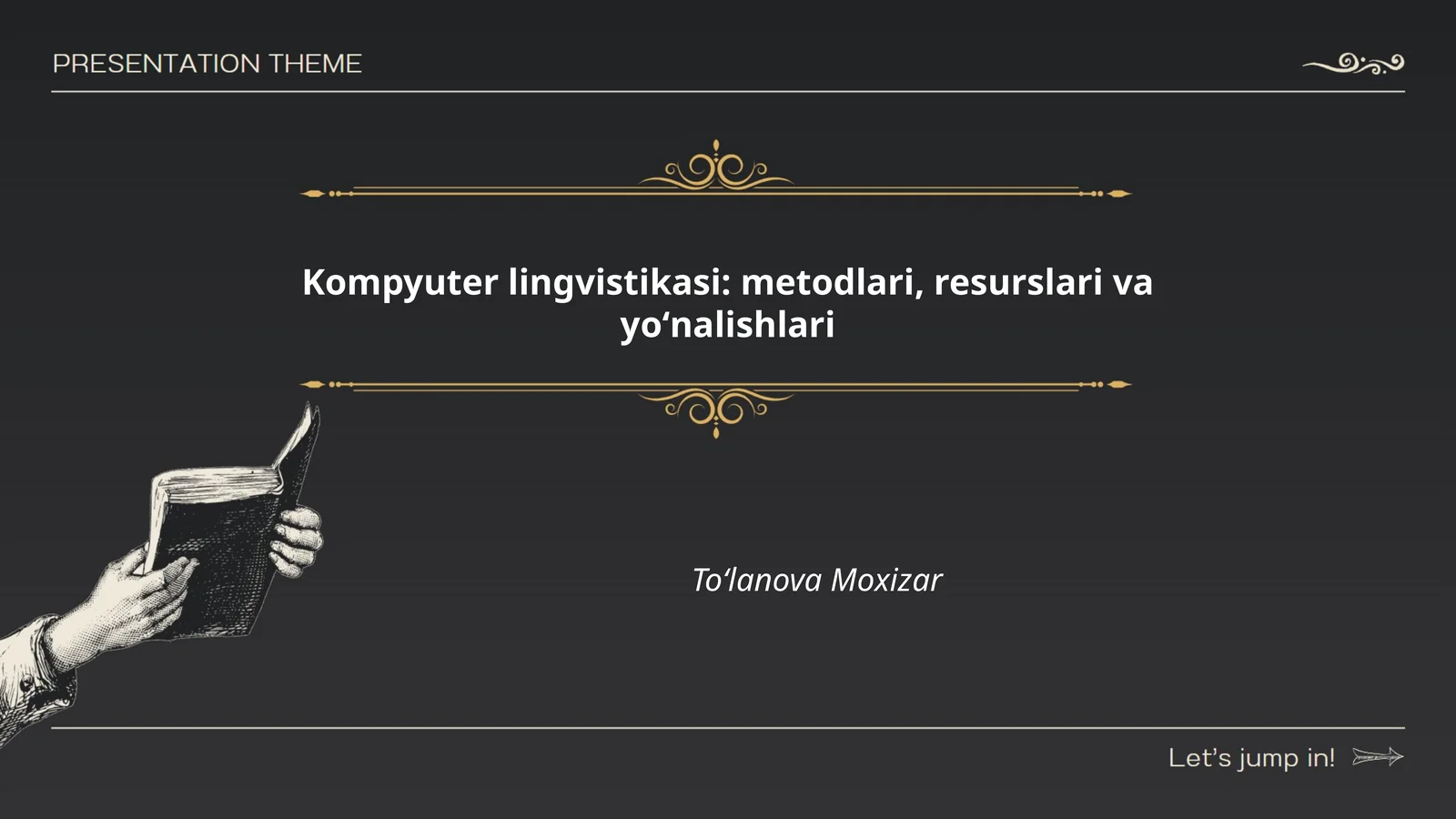 Kompyuter lingvistikasi: metodlari, resurslari va yoʻnalishlari