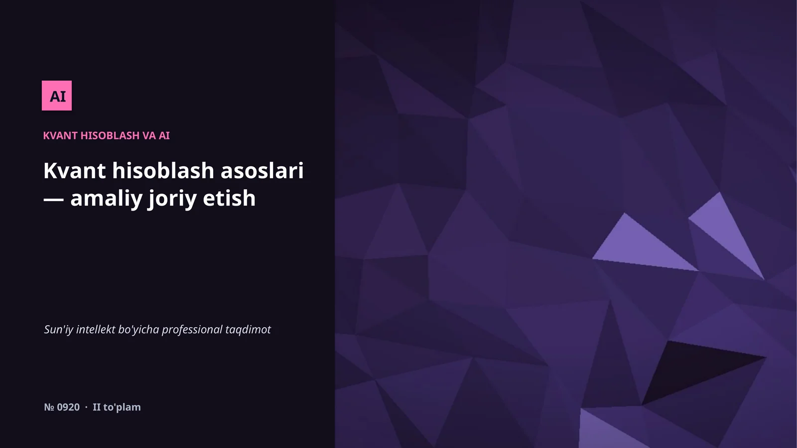 KVANT HISOBLASH VA AI