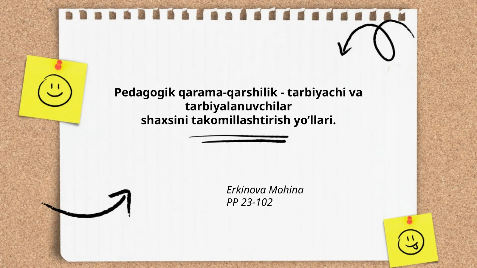 Pedagogik qarama-qarshilik - tarbiyachi va tarbiyalanuvchilar