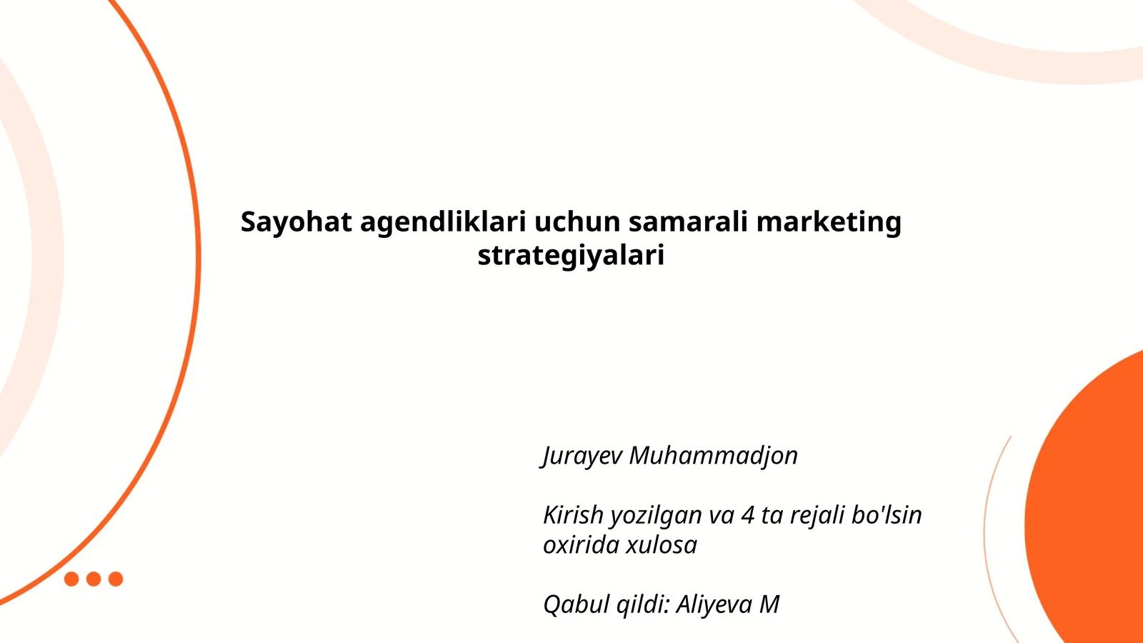 Sayohat agendliklari uchun samarali marketing strategiyalari