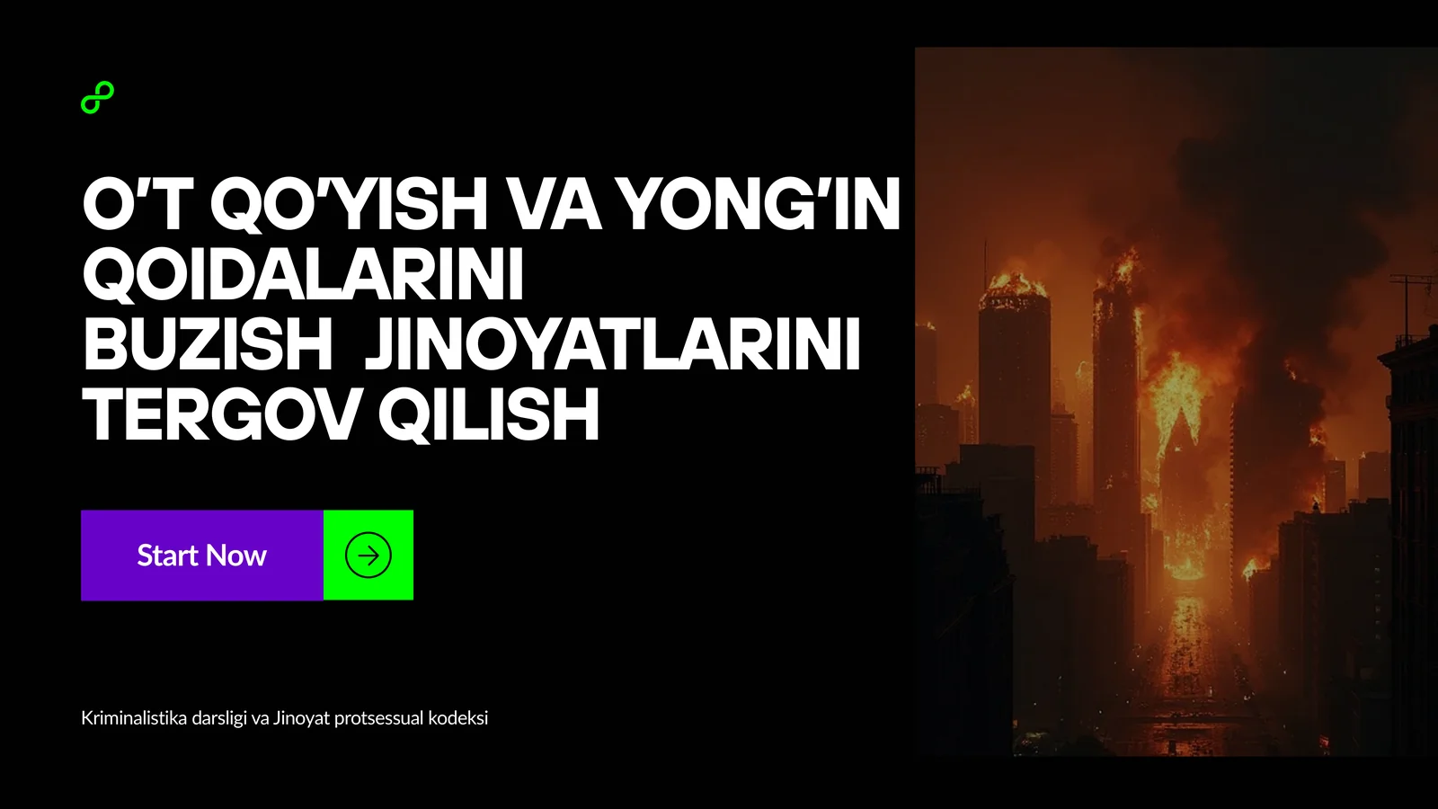 O’T QO’YISH VA YONG’IN QOIDALARINI BUZISH  JINOYATLARINI  TERGOV QILISH