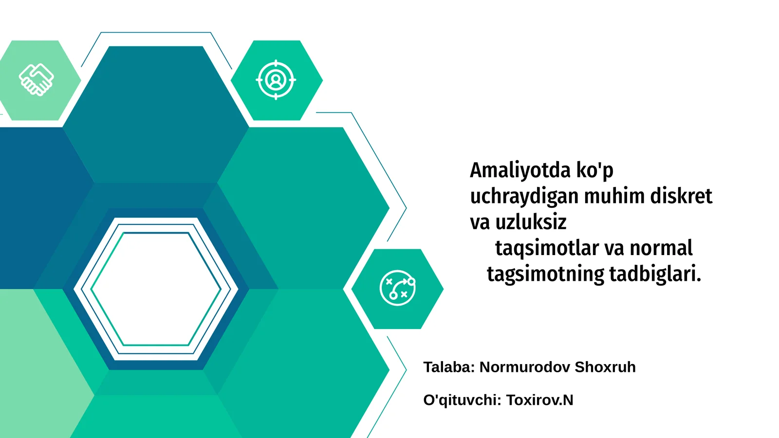 Diskret va uzluksiz taqsimotlar