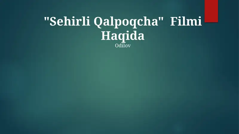 Sehirli Qalpoqcha