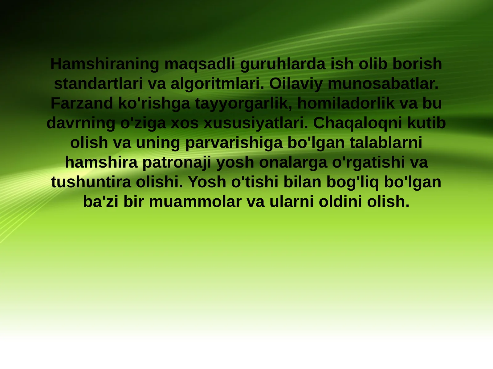 Tibbiyotda hamshira patronaj vazifalari