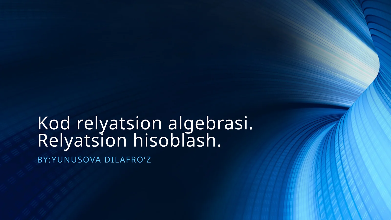 Kod relyatsion algebrasi