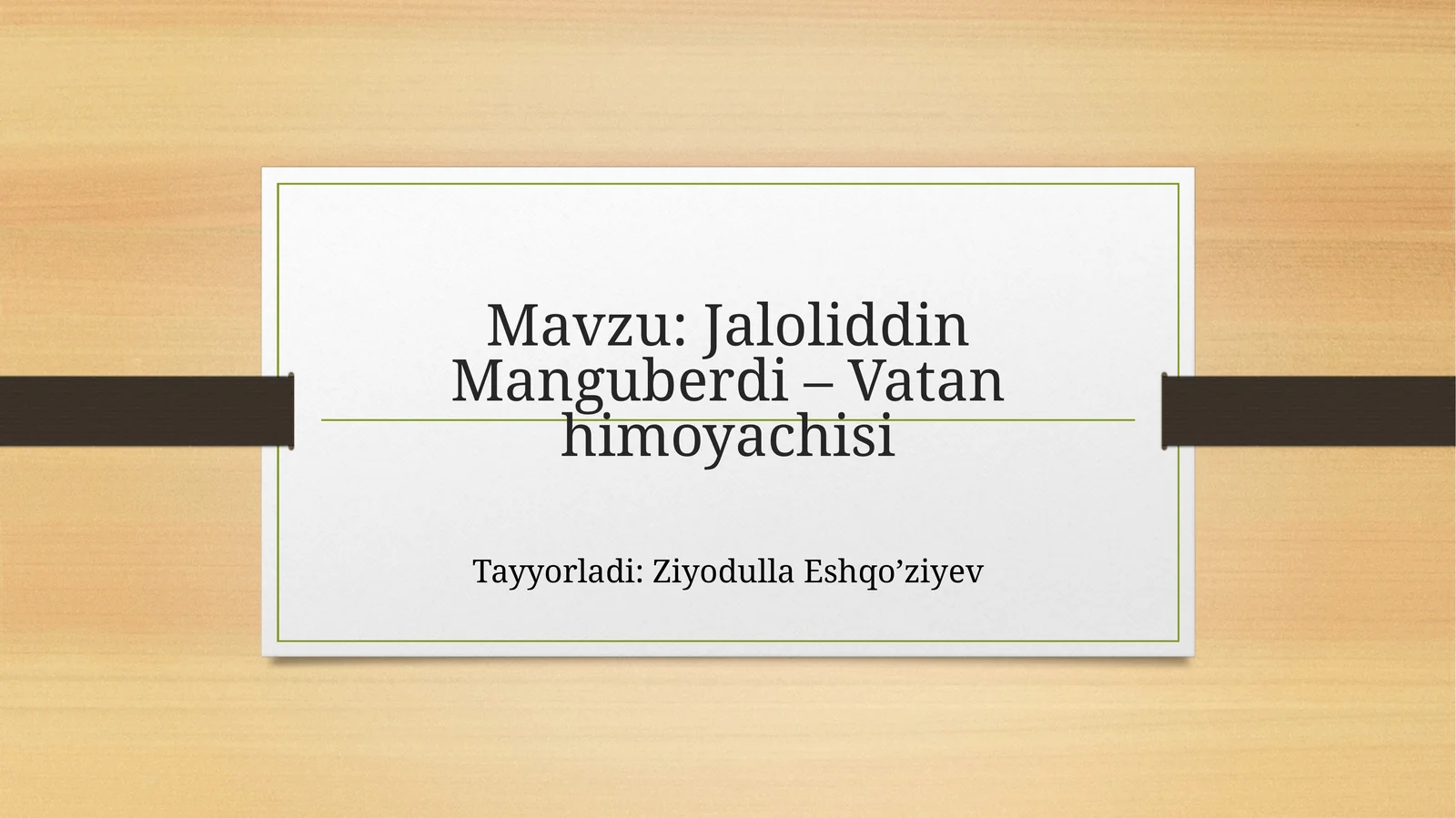 Jaloliddin Manguberdi – Vatan himoyachisi