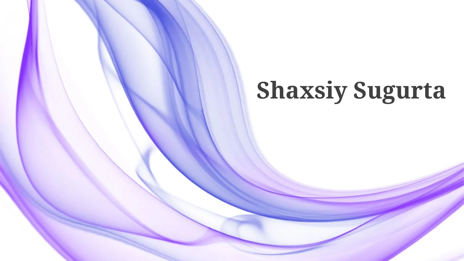 Shaxsiy Sugurta