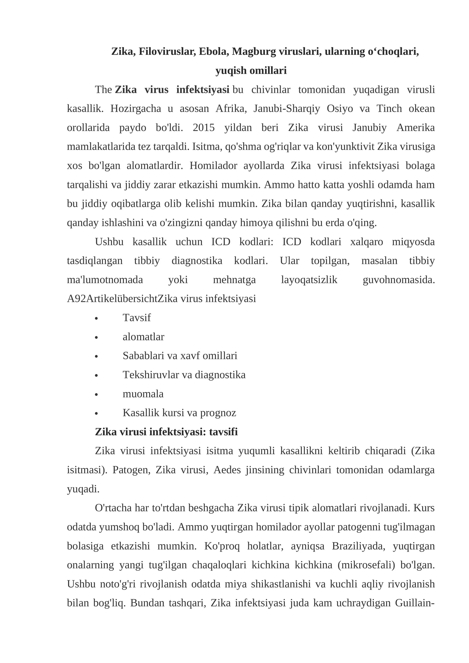 Zika virus infektsiyasi