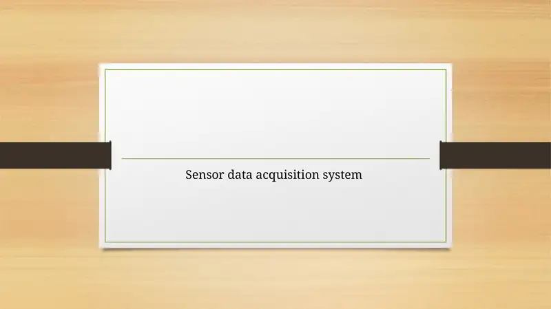 Sensor data acquisition system Sensorlar