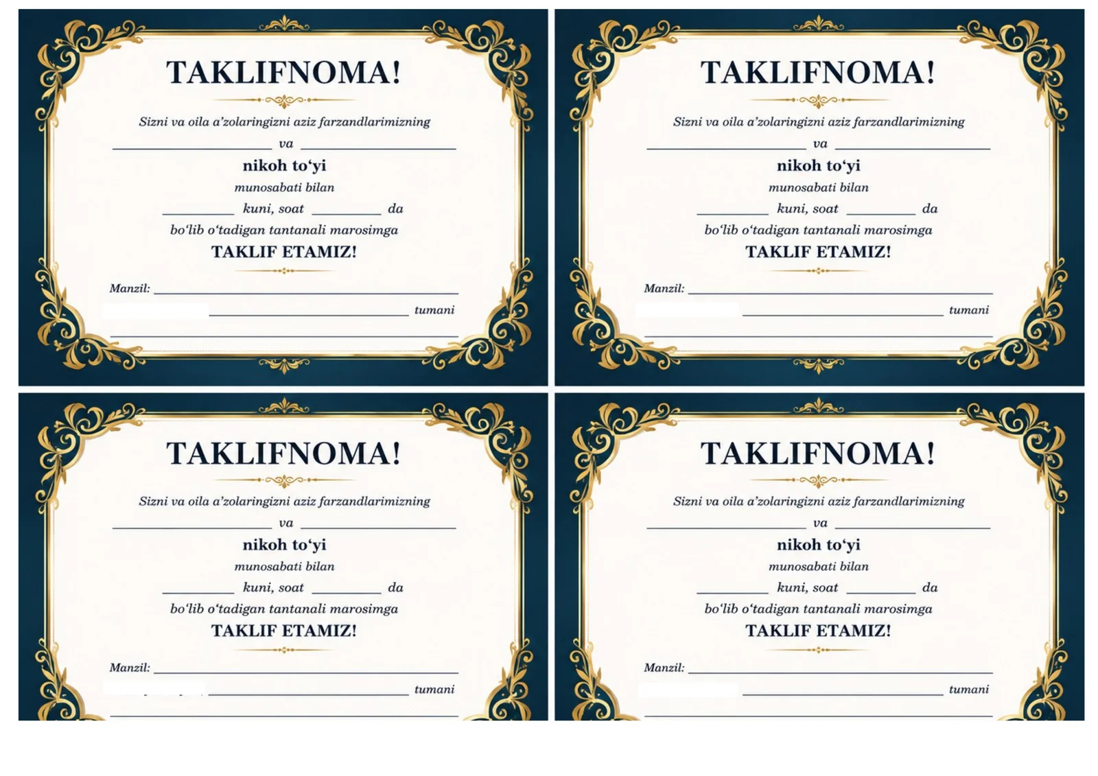TAKLIFNOMA 2026 YIL