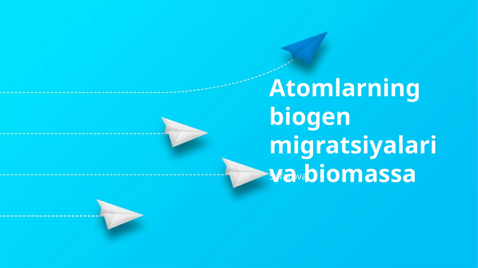 Atomlarning biogen migratsiyalari va biomassa