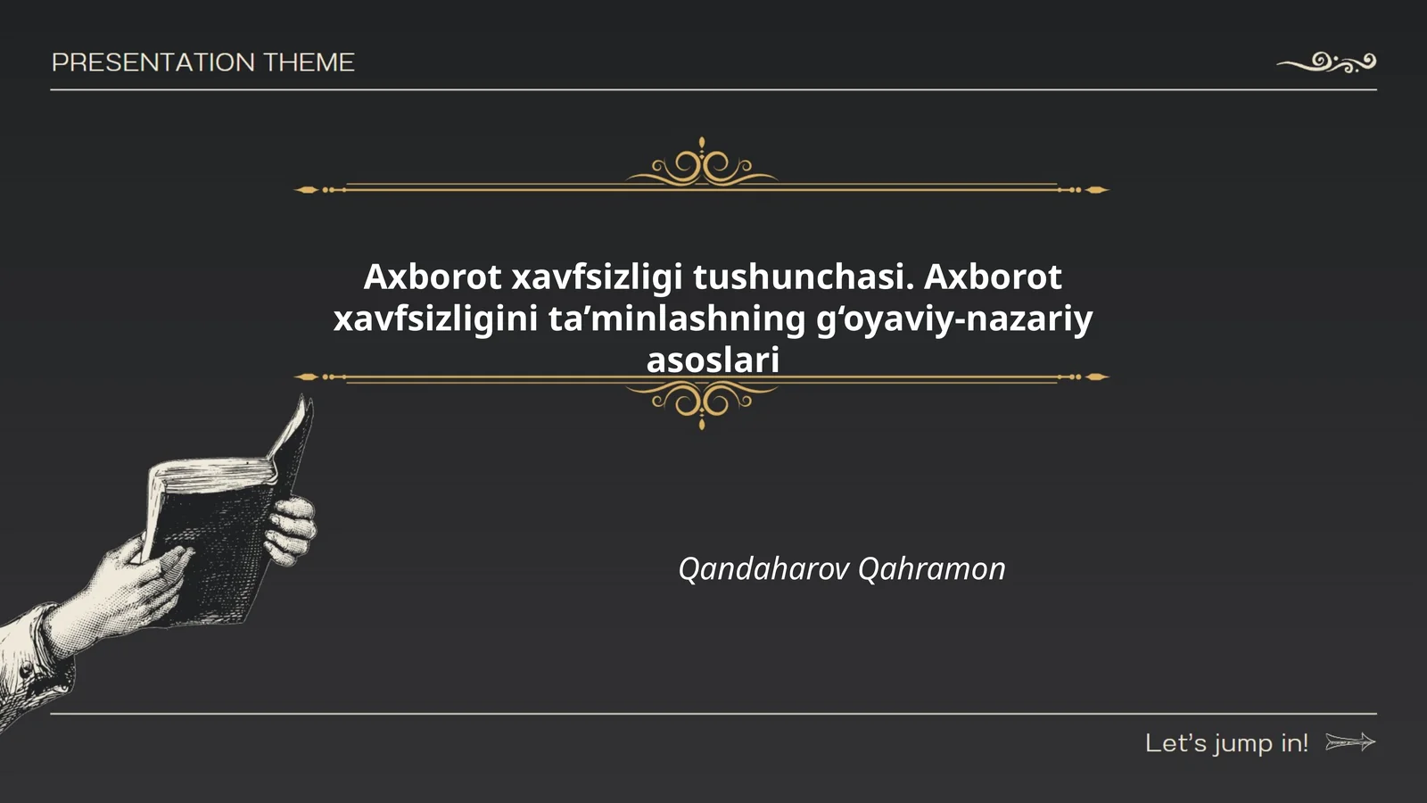 Axborot xavfsizligi tushunchasi