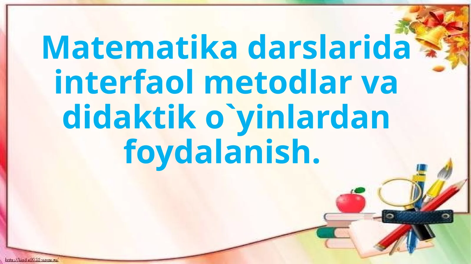 Turli xil metodlar qo'llanma