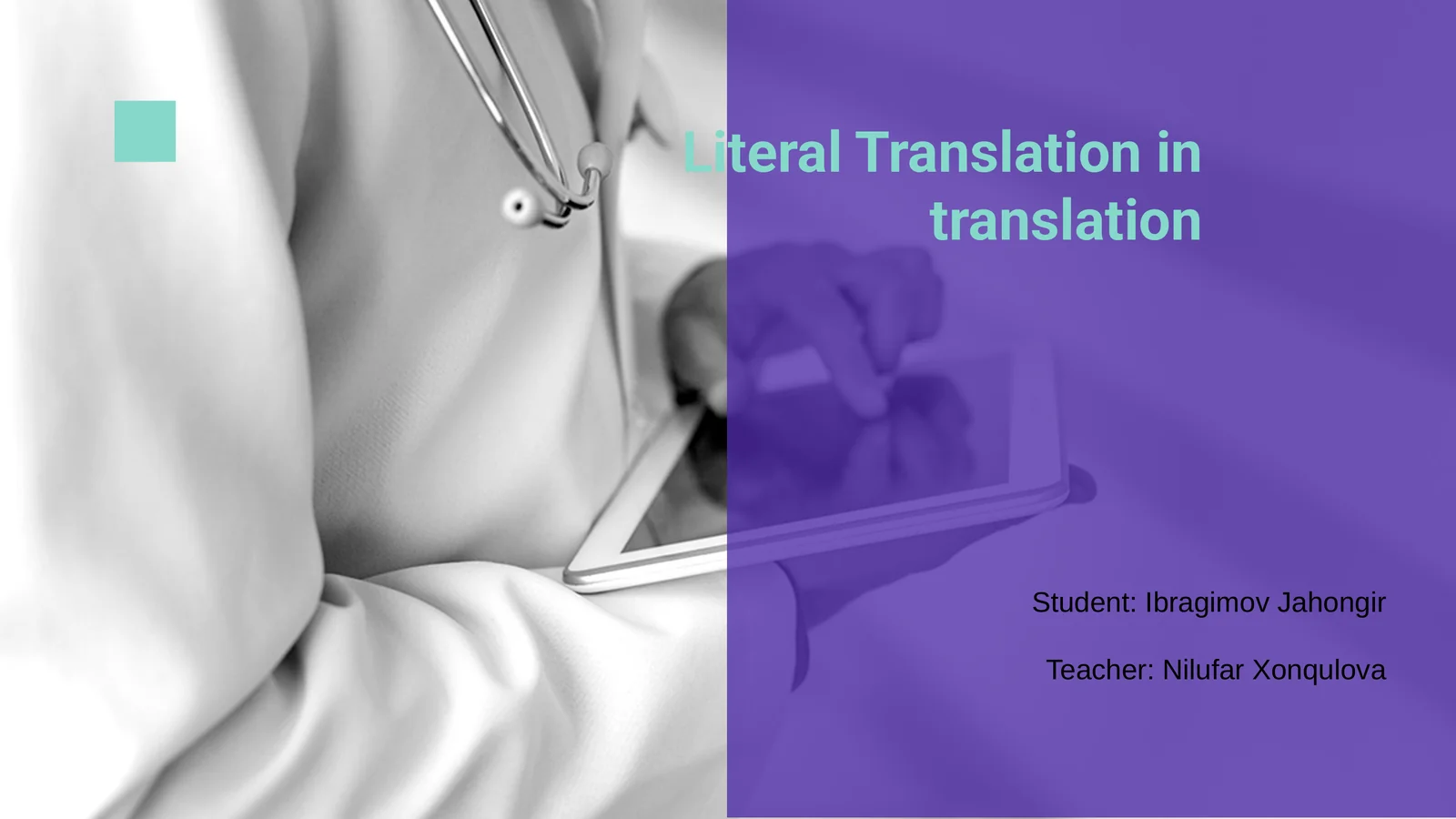 Literal Translation in translation