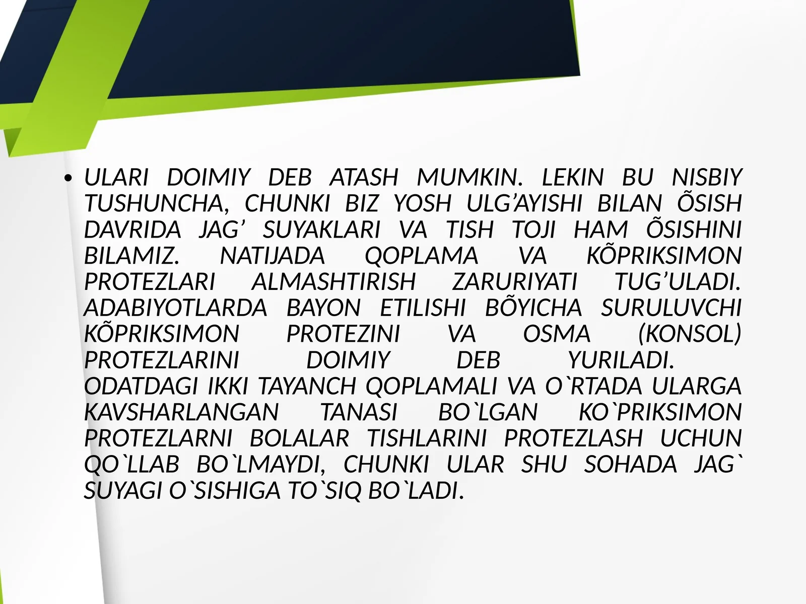 KÕPRIKSIMON PROTEZLARI