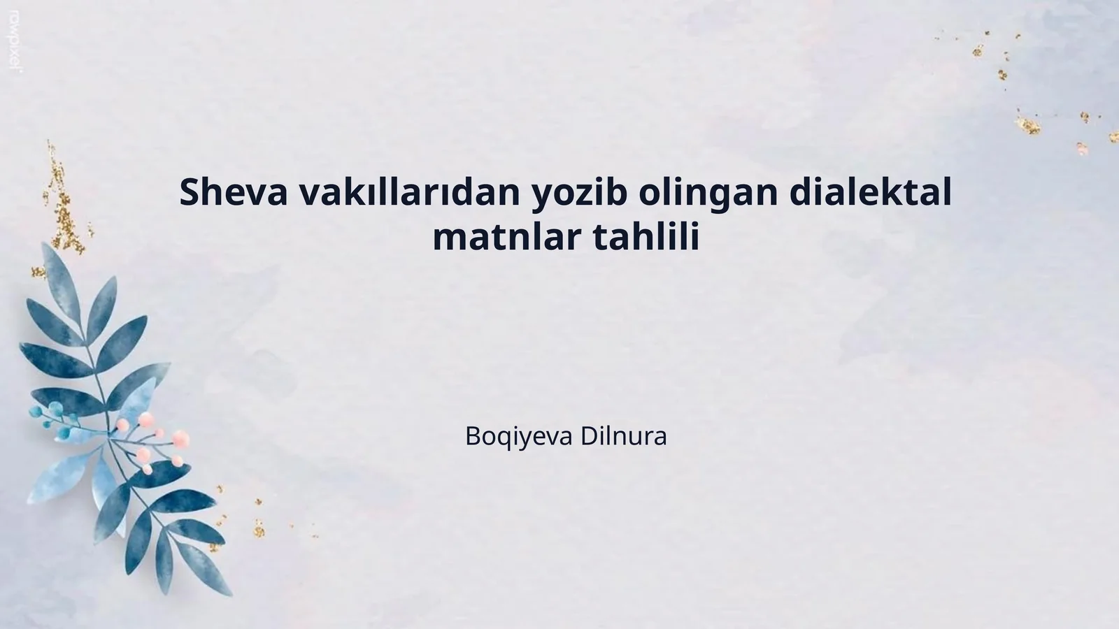 Sheva vakıllarıdan yozib olingan dialektal matnlar tahlili