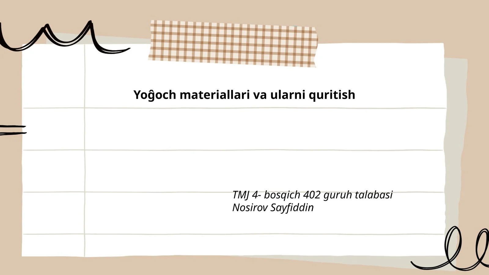 Yoĝoch materiallari va ularni quritish