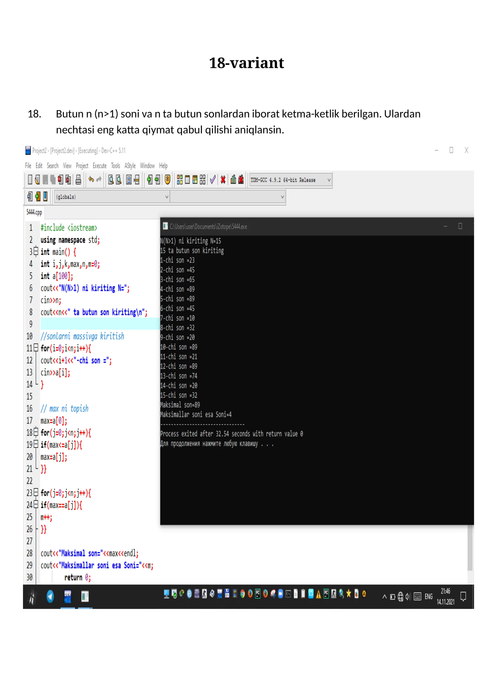 Calculate the sum of squares of whole numbers from 20 to 40 inclusive