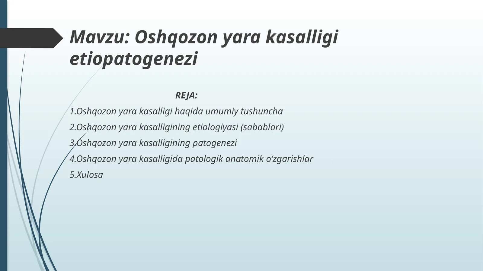 Oshqozon yarasi kasalligi etiopatogenezi