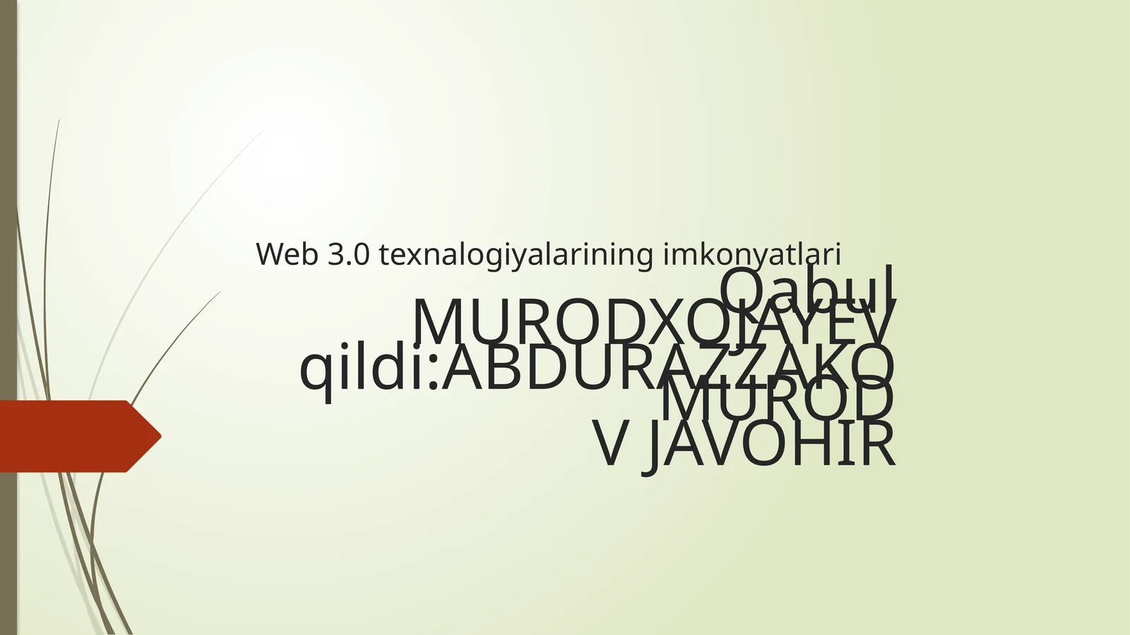 Web 3.0 texnalogiyalarining imkonyatlari