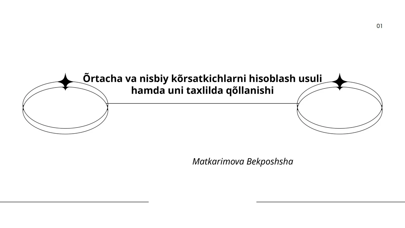 Aritmetik õrtacha va nisbiy kõrsatkichlar