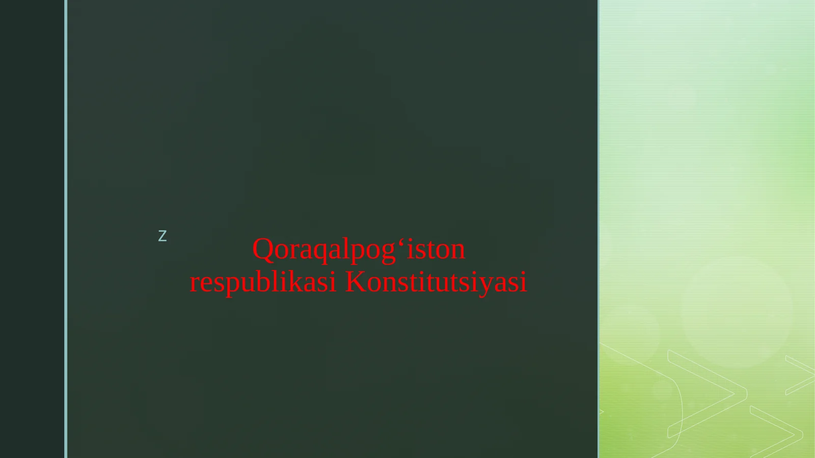 Qoraqalpog‘iston respublikasi Konstitutsiyasi