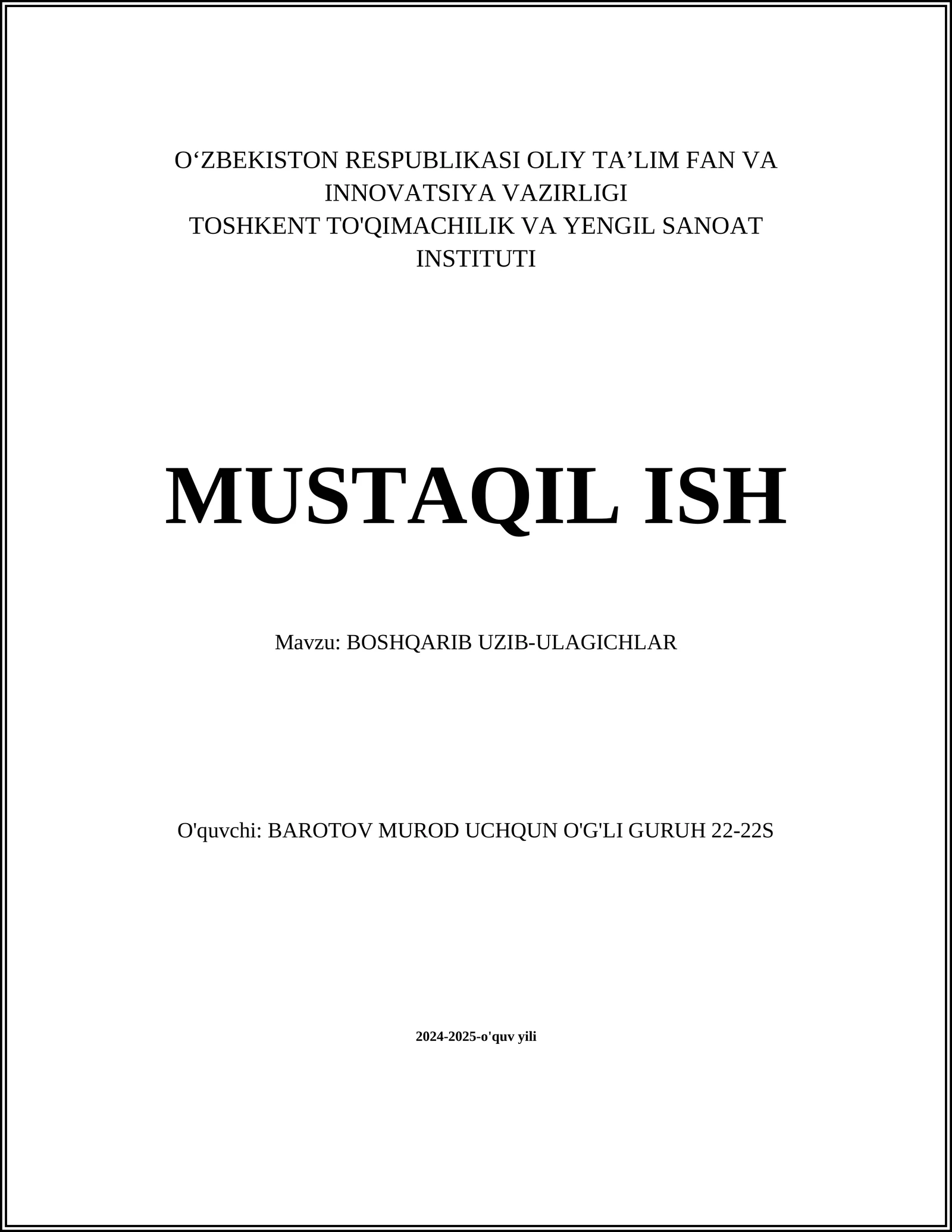 BOSHQARIB UZIB-ULAGICHLAR