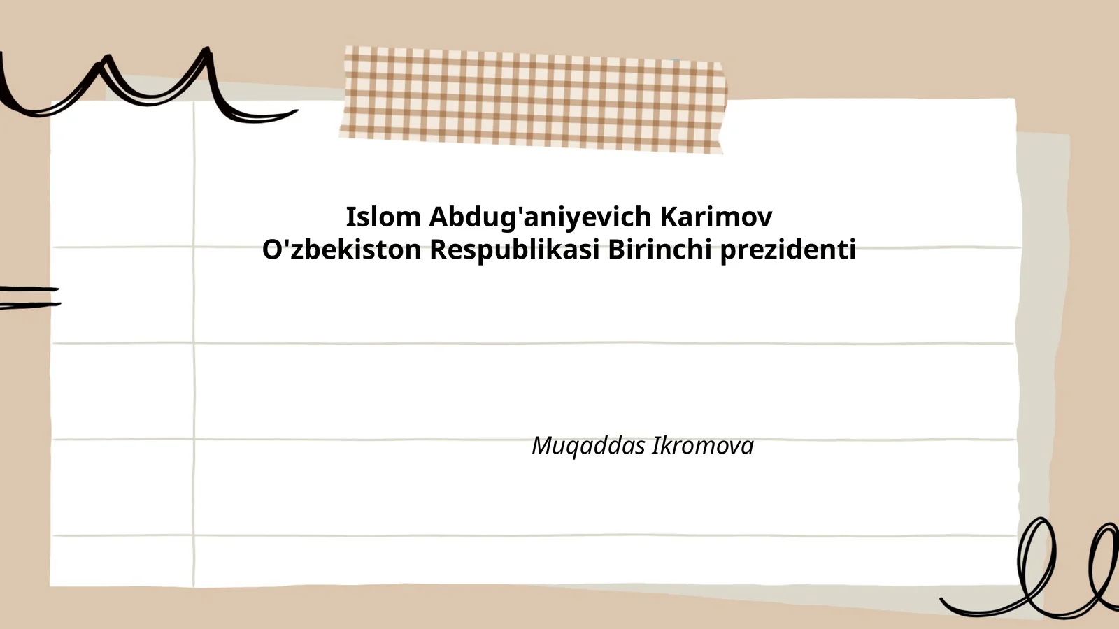 Islom Abdug'aniyevich Karimov
