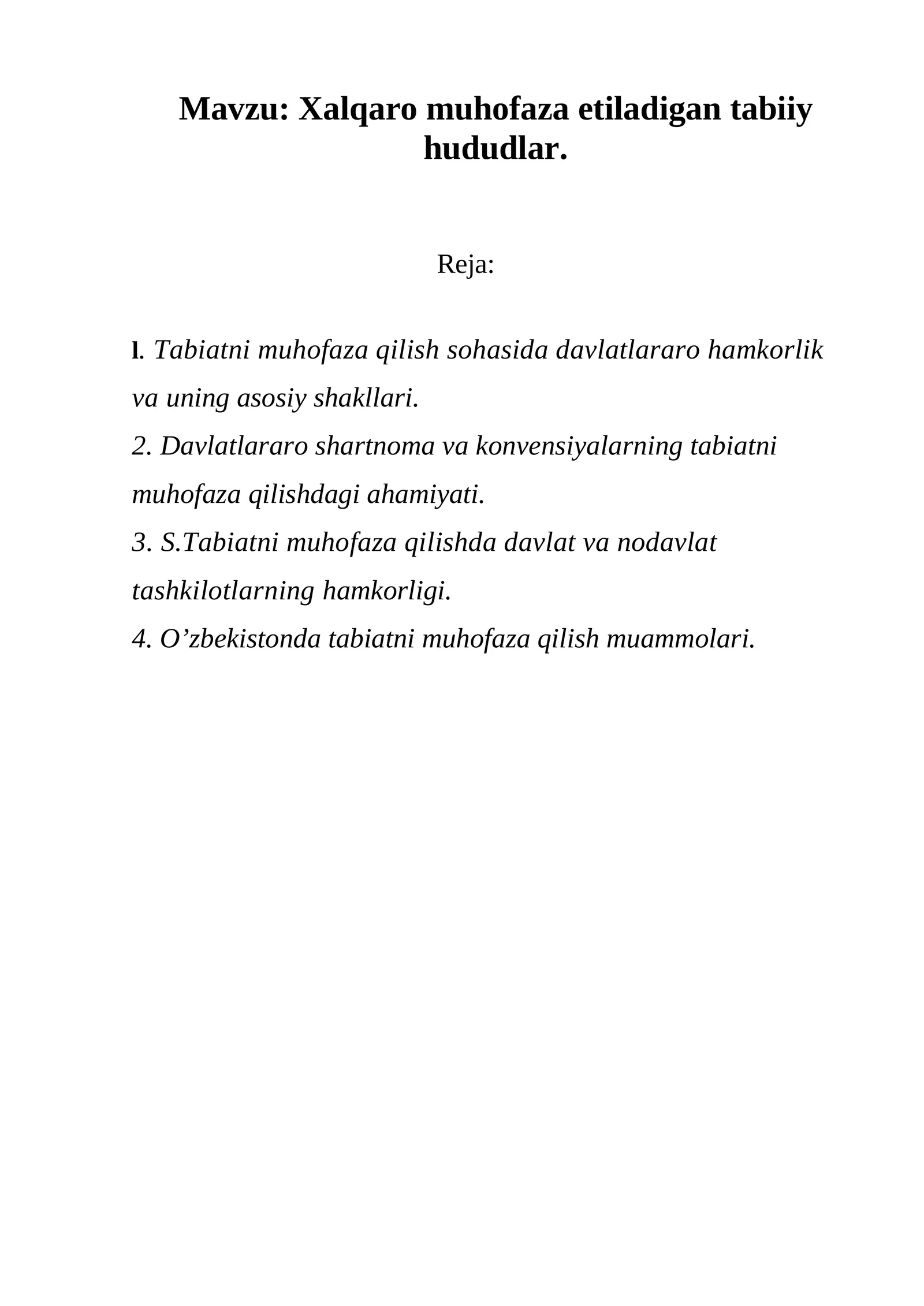 Tabiatni muhofaza qilish