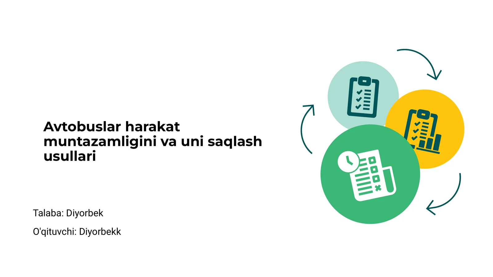 Avtobuslar harakat muntazamligini va uni saqlash usullari