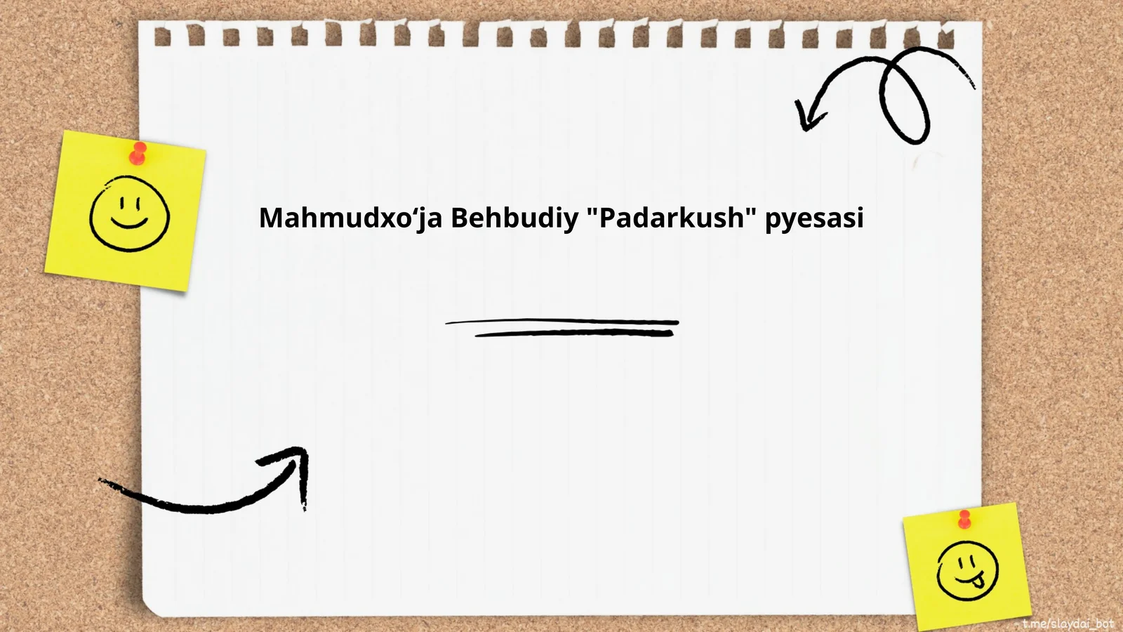 Mahmudxoʻja Behbudiy "Padarkush" pyesasi