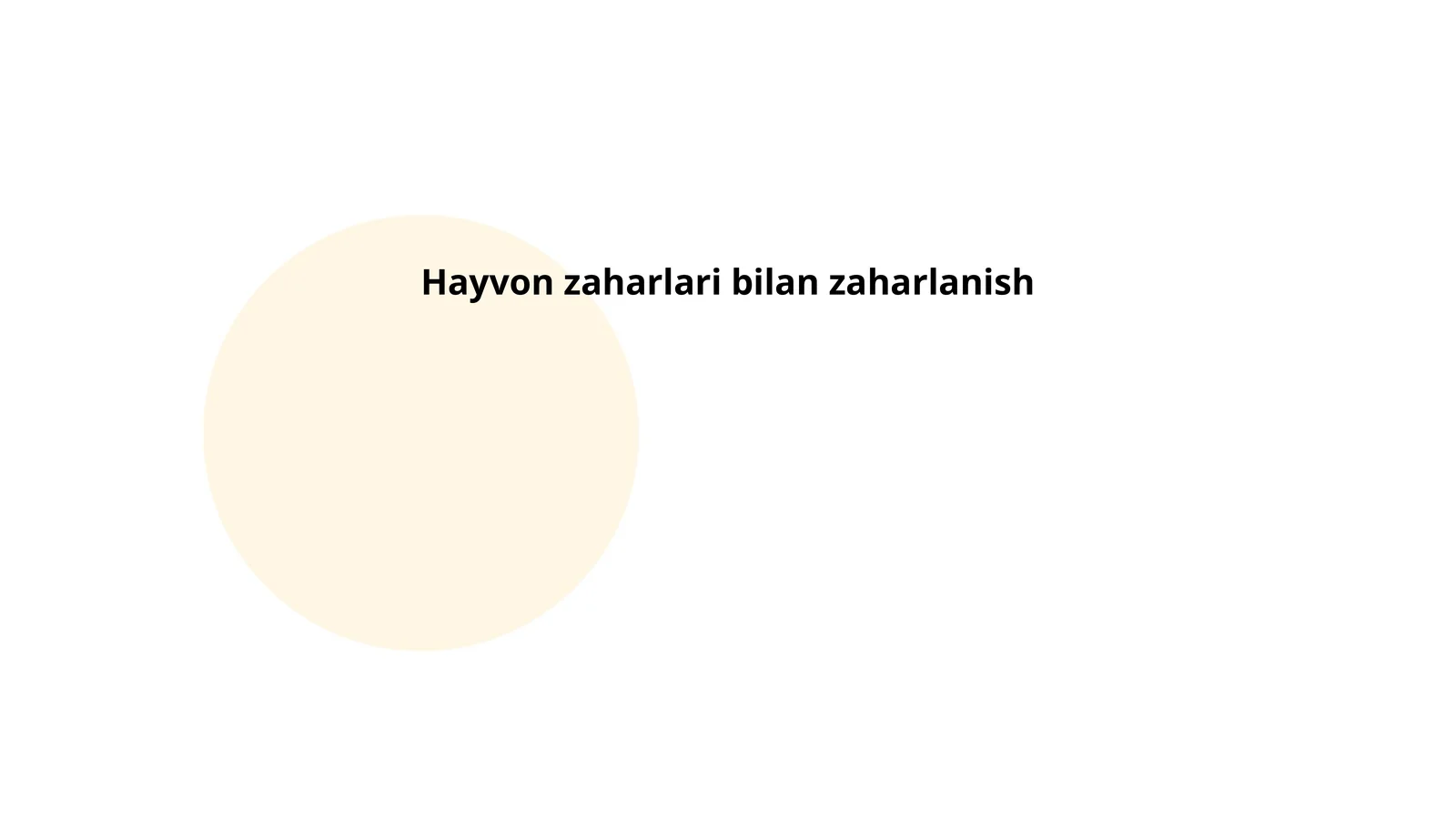 Hayvon zaharlari bilan zaharlanish